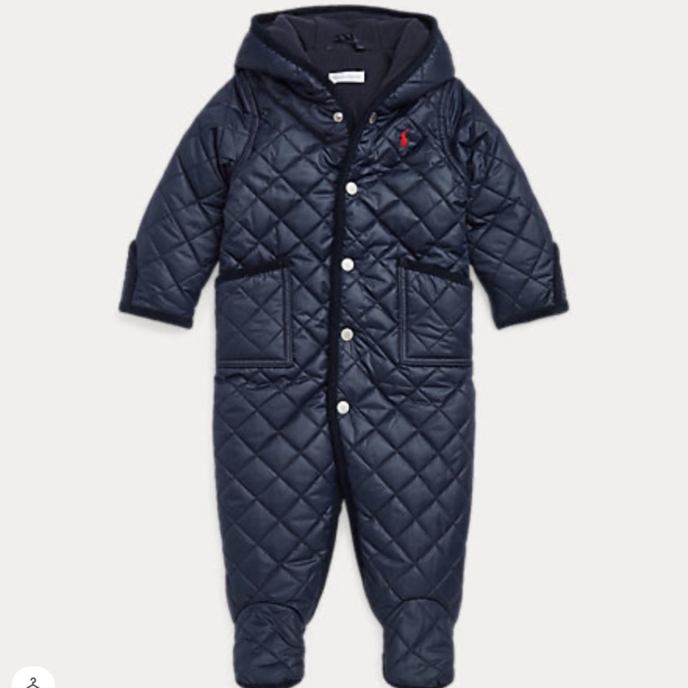 Ralph Lauren Boys 9 mo Snowsuit “Hooded Barn Bunting”